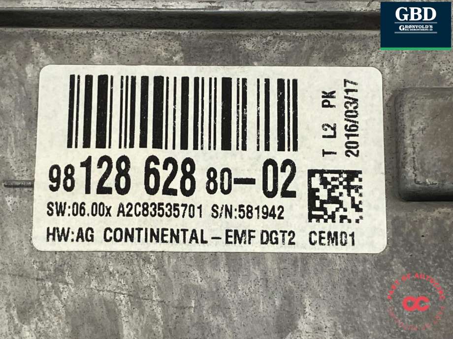 Bilstereo navigasjon skjerm til Peugeot 208 2012-2019 (Type I) (98 128 628 80|)