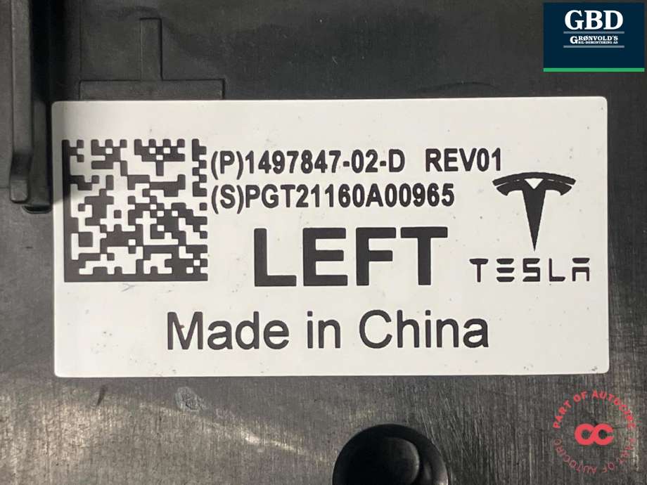 Styreenhet comfort (BCM) til Tesla Model Y 2021-2024 (Type I)  (1497847-02-D|1657648-02-A|1497847-10-D)
