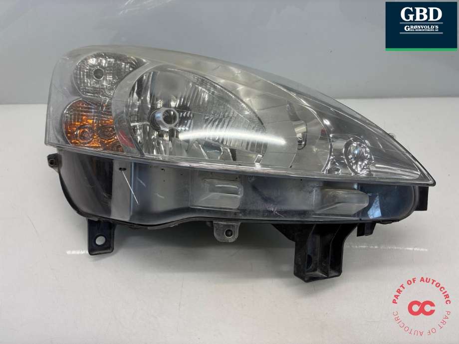 Frontlykt høyre halogen til Peugeot Partner 2008-2015 (Type II, Fase 1)  (6206 K4|)