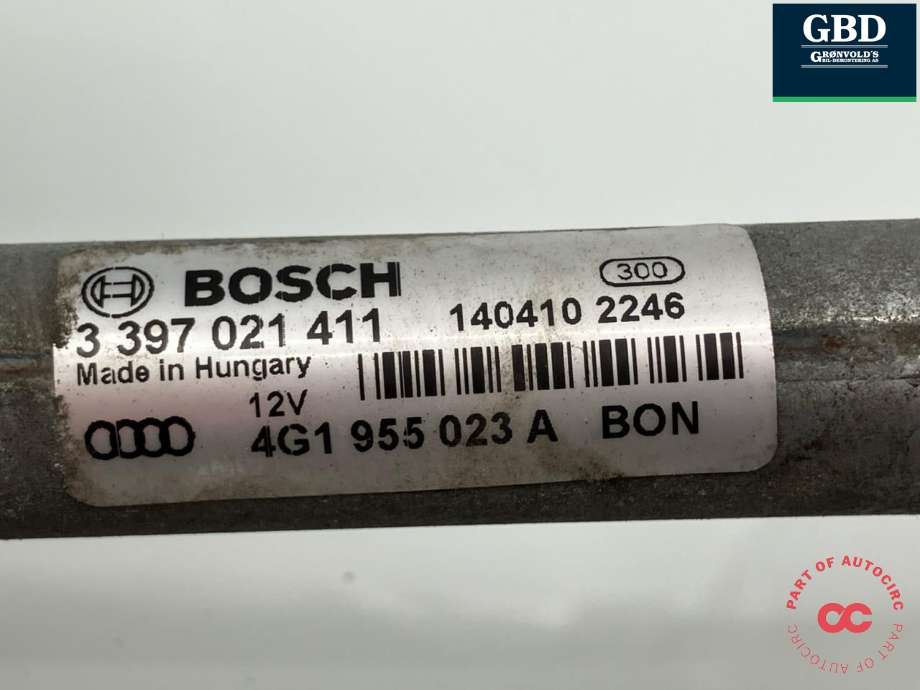 Viskermotor frontrute komplett m/overføring til Audi A6, Allroad 2012-2014 (Type III, Fase 1) (C7) (C7) (4G1 955 023 C|4G1 955 023 A|)