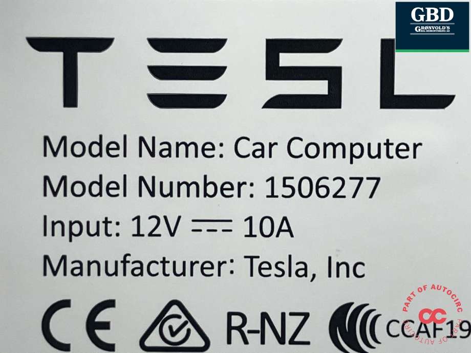 Styreenhet autopilot til Tesla Model Y 2021-2024 (Type I) (1684435-S0-J|1684435-S0-G| 1684435-S0-I|1775000-91-K| 1506277)