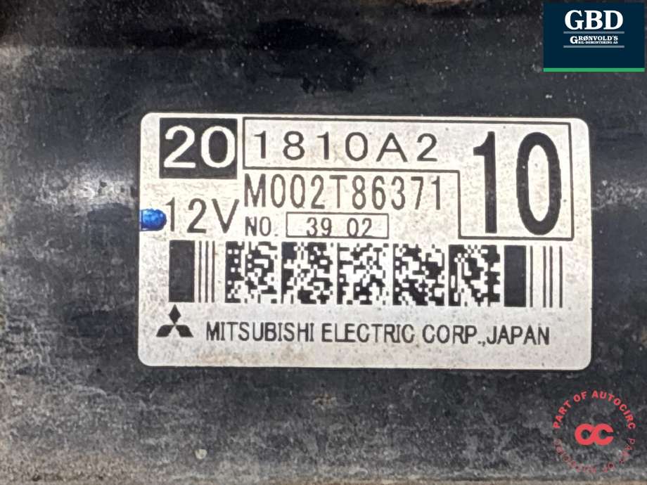 Starter diesel til Citroën C4, Aircross 2012-2017 (16 076 661 80|16 371 793 80|201810A210)