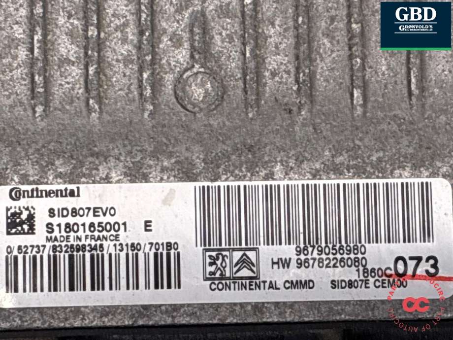 Styreenhet motor til Citroën C4, Aircross 2012-2017  (96 918 157 80|9679056980|9678226080)
