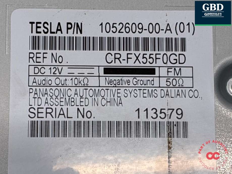 Bilstereo til Tesla Model S 2016-2021 (Fase 2)  (1052609-00-A|)