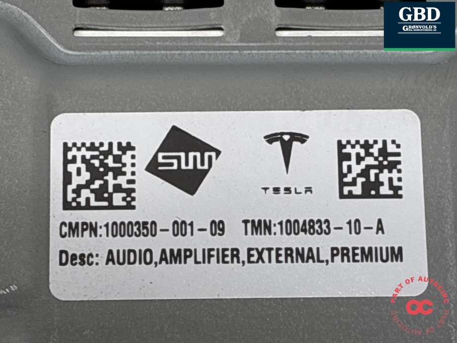 Bilstereo forsterker til Tesla Model S 2016-2021 (Fase 2)  (1004833-10-A|)