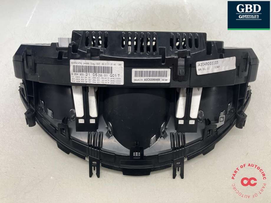 Instrumentpanel til Mercedes C-Klasse 2007-2011 (Fase 1) (W204) (W204) (A 204 900 58 07|A 204 900 21 05|A2C53414742)