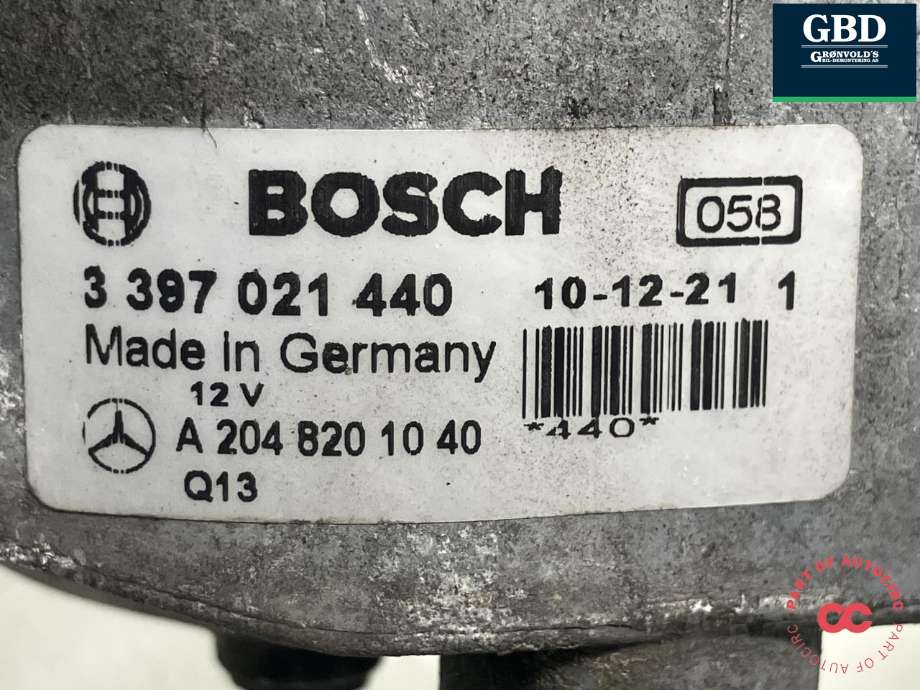 Viskeroverføring til Mercedes C-Klasse 2007-2011 (Fase 1) (W204) (W204) (BOSCH|A 204 820 10 40|3 397 021 440|)