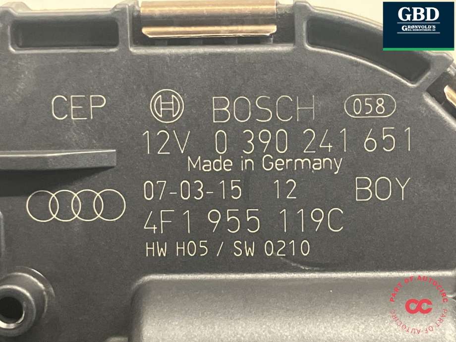 Viskermotor frontrute til Audi A6 2005-2008 (Type III, Fase 1) (C6) (C6) (4F1 955 023 K|4F1 955 119 C|)