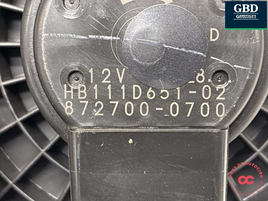 Varmeapparat motor til Mazda 6 2010-2013 (Type II, Fase 2)  (GS1D61B10|872700-0700|)
