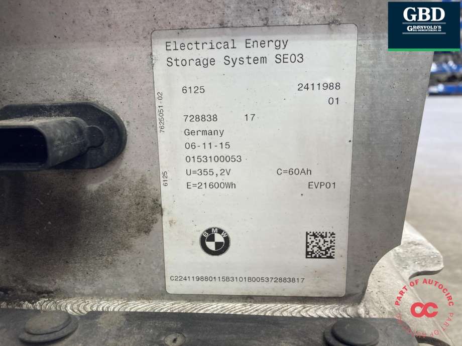Batteripakke elbil til BMW i3 2013-2022 (|6125 2411988)