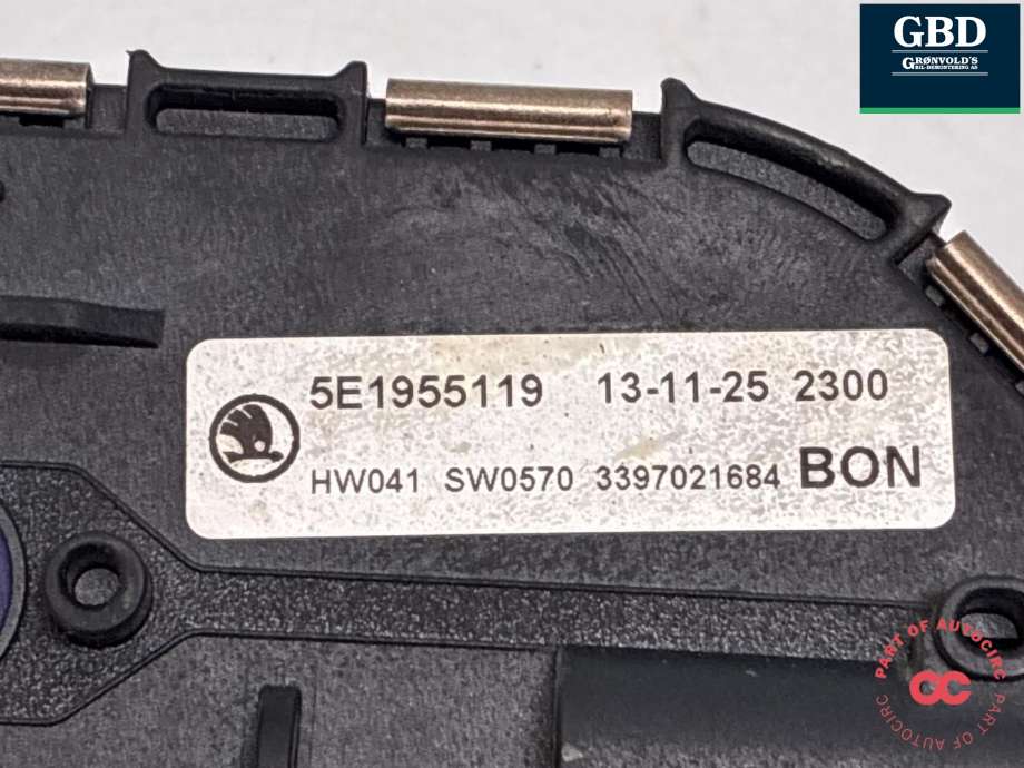 Viskermotor frontrute til Škoda Octavia 2013-2016 (Type III, Fase 1) (5E1 955 023 B|5E1 955 023 A|5E1 955 119)