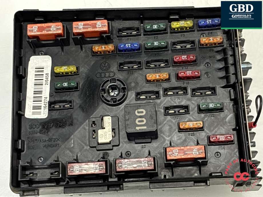 Sikringsboks motorrom til VW Passat 2011-2015 (B7) (B7) (3C0 937 125 A|)