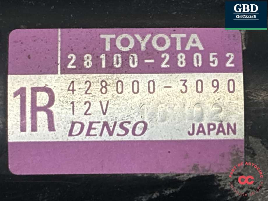 Starter til Toyota RAV4 2006-2009 (Type III, Fase 1)  (2810028053|2810028052|)