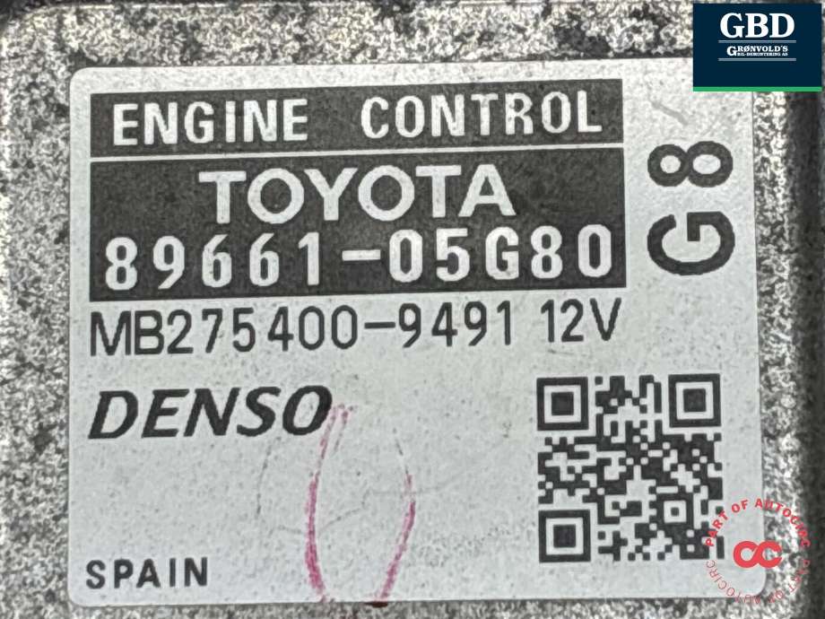 Styreenhet motor til Toyota Avensis 2009-2015 (Type III, Fase 1) (8966105G80|)