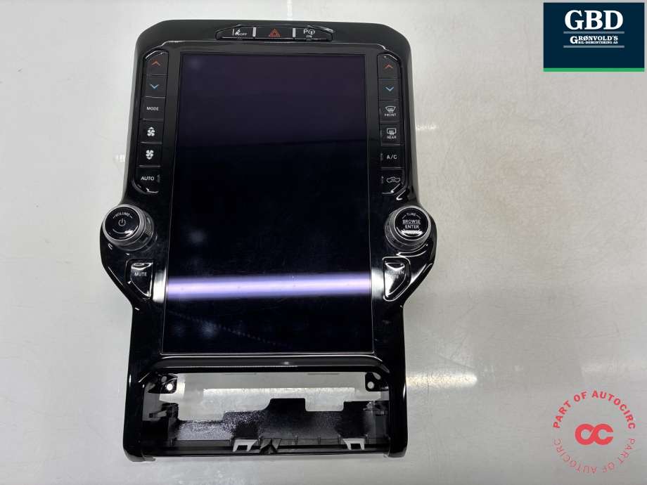 Multimedia display (MCU - Media Controller Unit) til Dodge RAM 2019-->> (Type V) (68312620AF|P68312620AG|)
