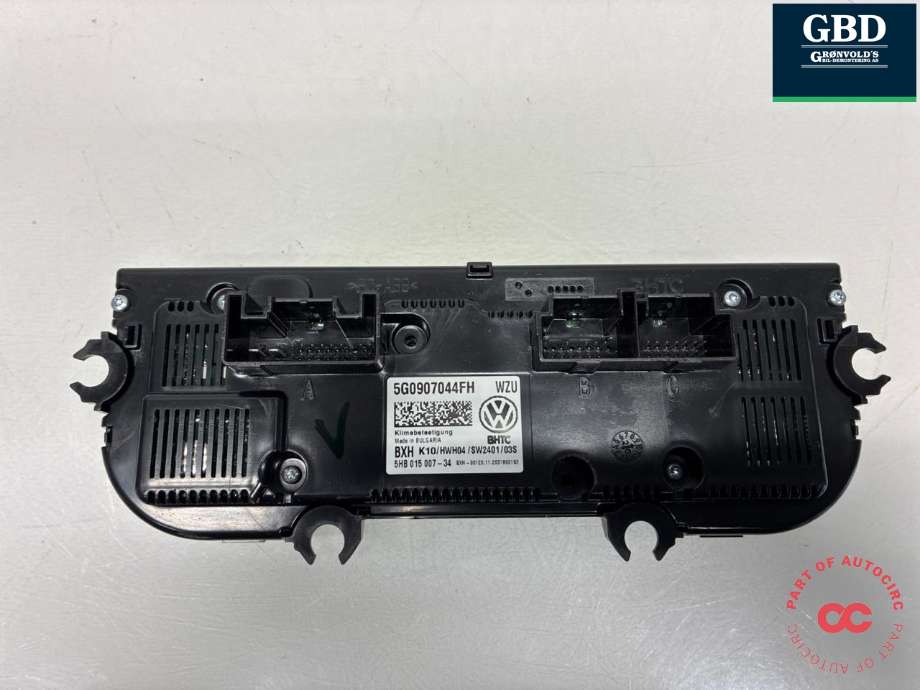 Varmeapparat betjening til VW Touran 2015-2021 (Type II) (5G0 907 044 FH WZU|5G0907044FH|)
