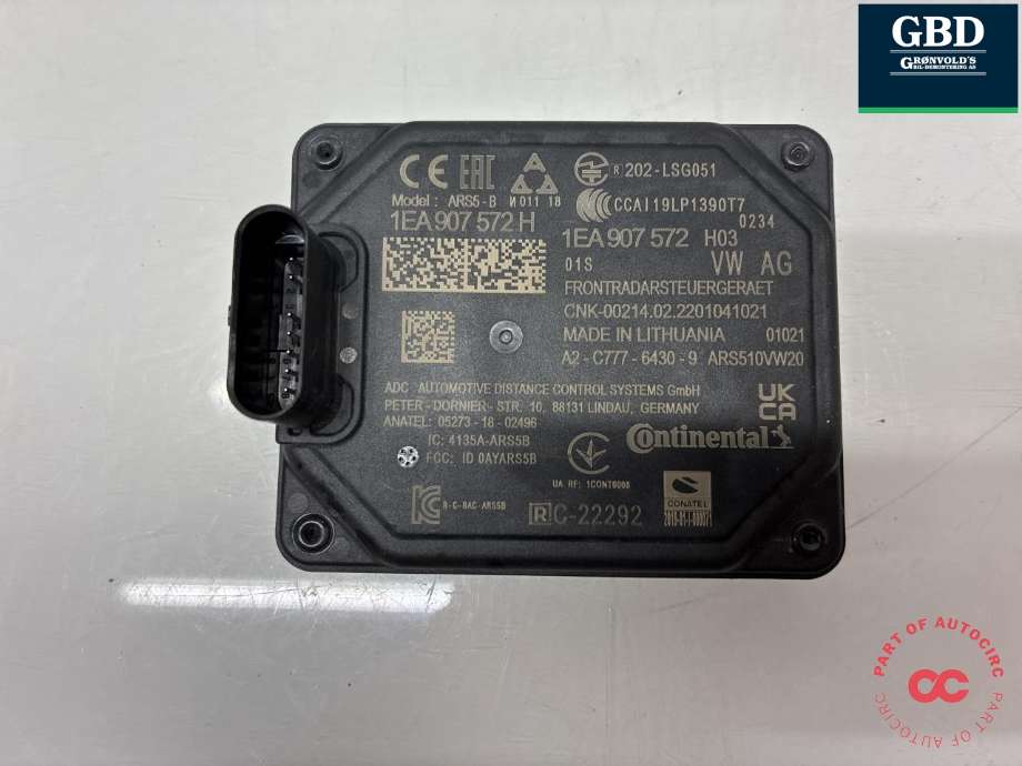 Sensor radar til Škoda Enyaq 2021-->> (1EA 907 572 H|)