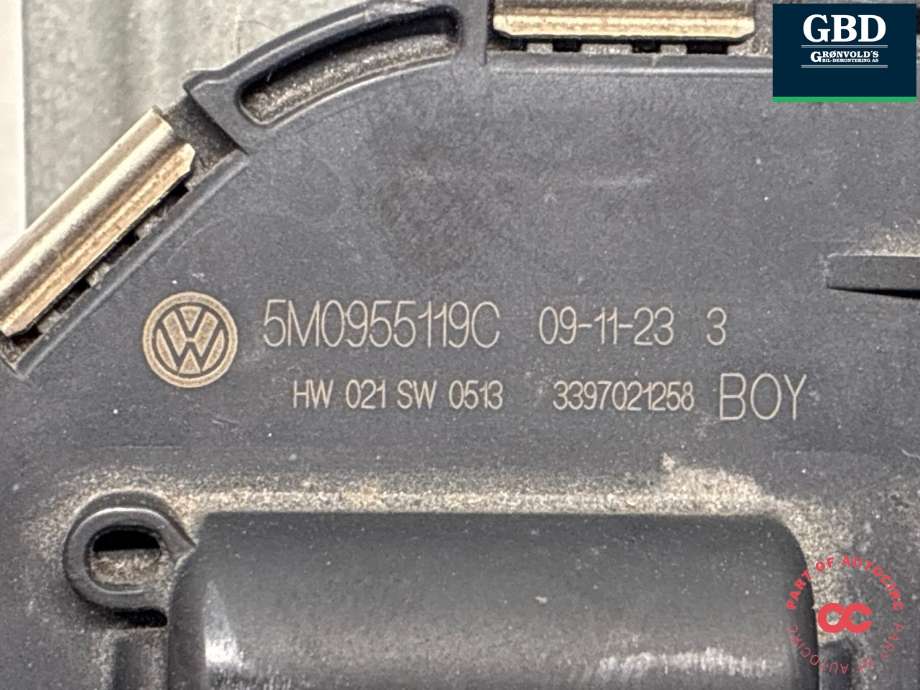 Viskermotor foran venstre til VW Golf, Plus/Cross 2009-2013 (Fase 2)  (5M0 955 023 G|5M0 955 023 E|5M0 955 119 C)