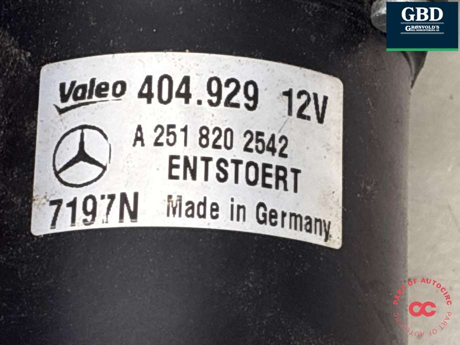 Viskermotor frontrute komplett m/overføring til Mercedes R-Klasse 2006-2013 (W251) (W251) (A 251 820 25 42| A 251 820 14 42|A 251 820 00 41|)