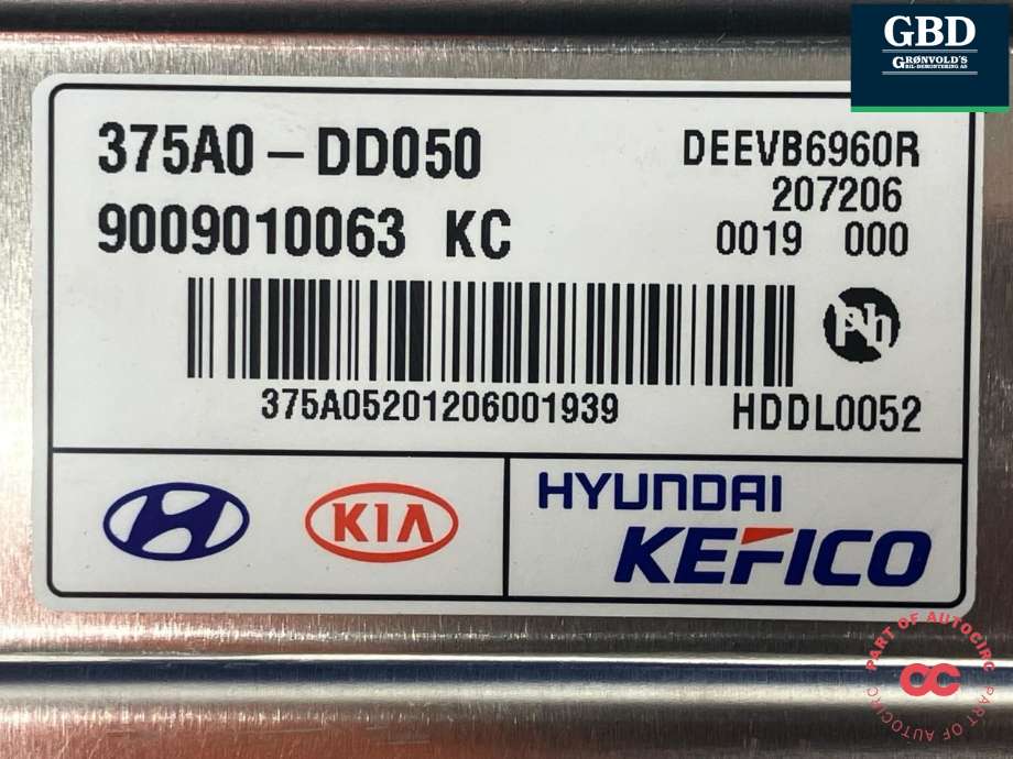 Styreenhet batteri elbil (BMS - Battery Management System) til Hyundai Kona 2021-2023 (Type I, Fase 2) (375A0DD0 50|375A0-DD050|9009010063 KC)