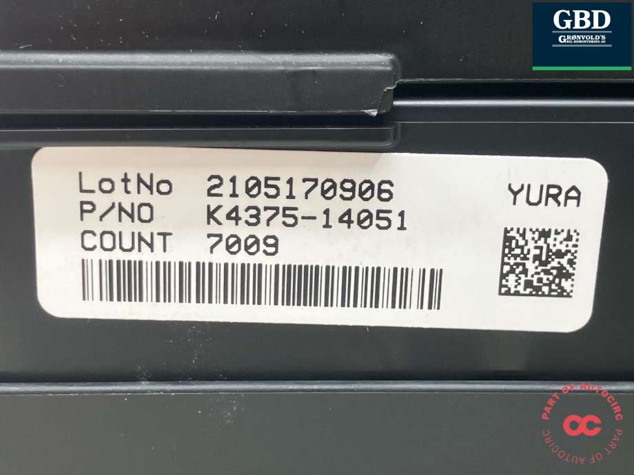 Styreenhet batteri elbil (BMS - Battery Management System) til Hyundai Kona 2017-2021 (Type I, Fase 1)  (37583K 4000|K4375-14051|37583-K4000)