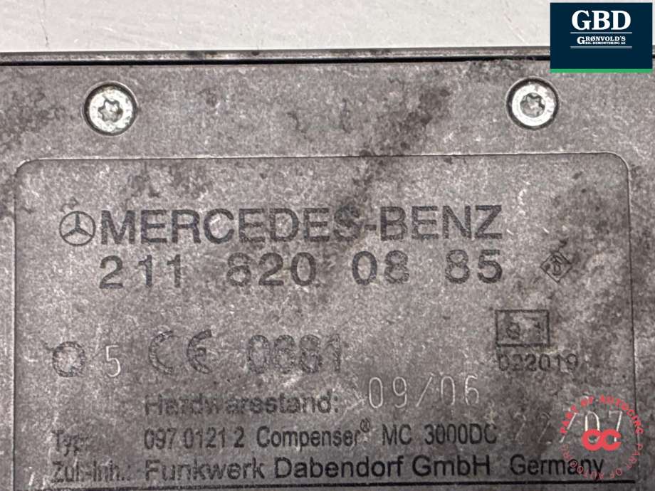 Antenne forsterker til Mercedes R-Klasse 2006-2013 (W251) (W251) (A 211 820 08 85|211 820 08 85|)