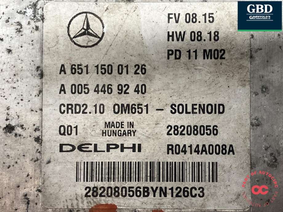 Styreenhet motor til Mercedes C-Klasse 2011-2014 (Fase 2) (W204) (W204) (A 651 150 01 26|)