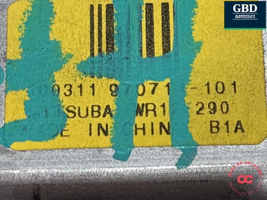 Ruteheis, kun motor, høyre foran til Volvo V70 2007-2013 (Type III, Fase 1)  (30699646|)