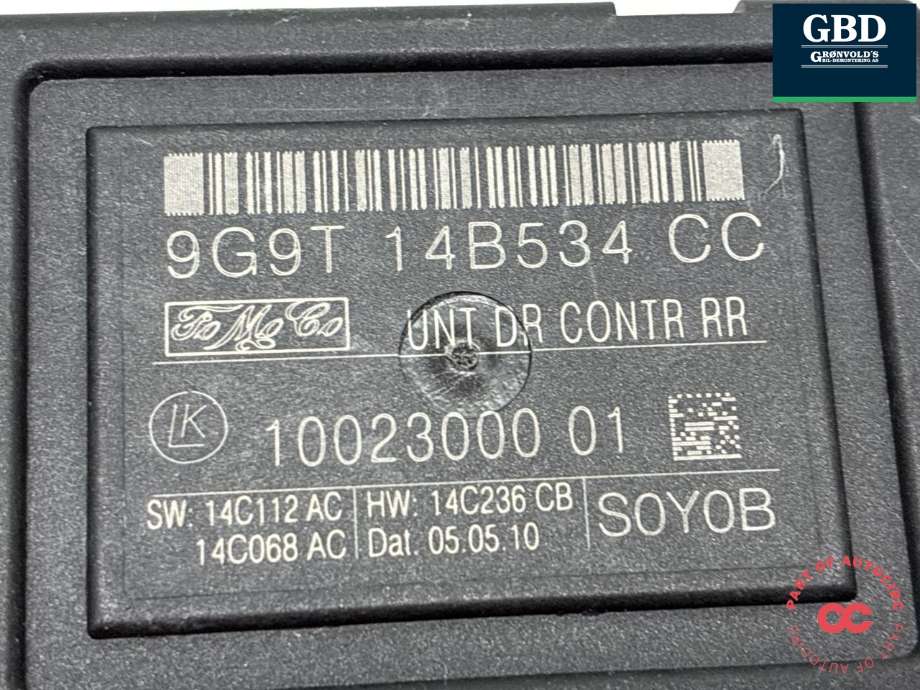 Styreenhet dør høyre bak til Volvo V70 2007-2013 (Type III, Fase 1)  (31318368|1002300001|)
