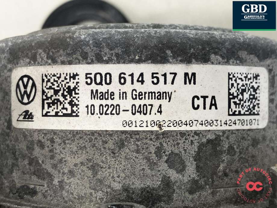 ABS sentral til VW e-Golf 2014-2017 (Fase 1) (5Q0 614 517 AL BEF|5Q0 614 517 M BEF|5Q0 907 379 N)