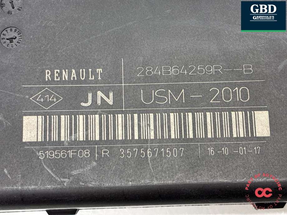 Sikringsboks motorrom til Renault Zoe 2013-2019 (Fase 1)  (284B64259RB|284B64259R-B|)