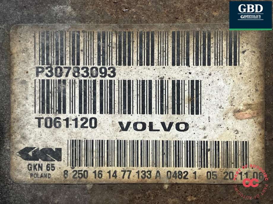 Drivaksel venstre foran, diesel/automat til Volvo XC70 2005-2007 (Type I, Fase 2) (8252041|)