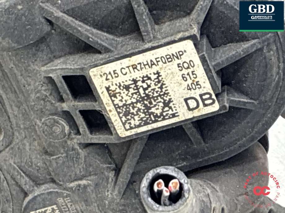 Bremsecaliper venstre bak, elektrisk til Audi A3 2016-2020 (Type III, Fase 2)  (8V0 615 423 D|)