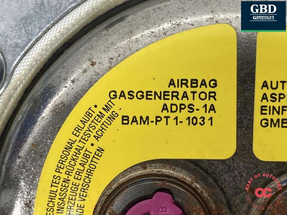 Airbag rattpute til Volvo C30 2010-2012 (Fase 2)  (31332807|8623349|)