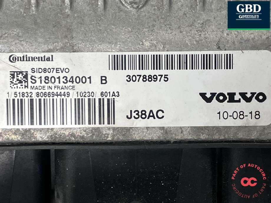 Styreenhet motor til Volvo C30 2010-2012 (Fase 2)  (CONTINENTAL|36001407|30788975|)