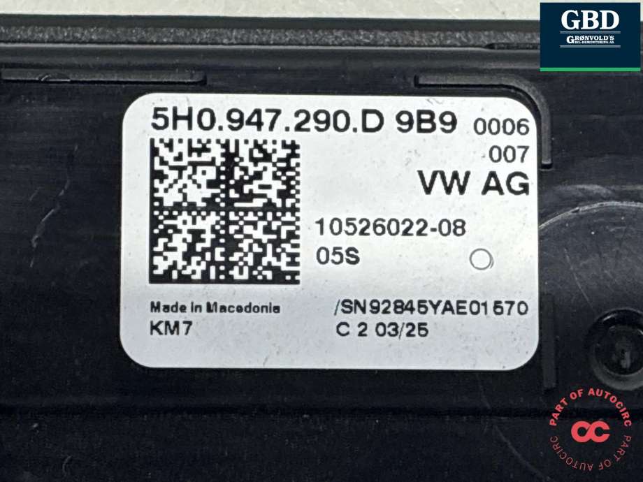 Taklyspanel til VW ID.4 2020-->>  (5H0 947 290 D  9B9|5H0 947 290 D|)