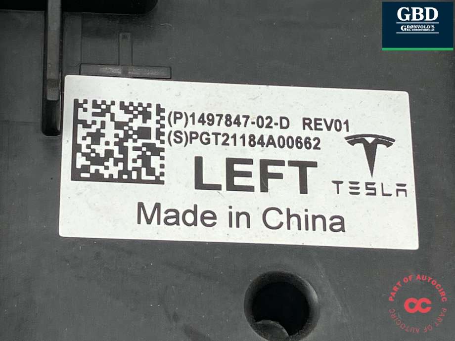 Styreenhet comfort (BCM) til Tesla Model Y 2021-2024 (Type I)  (1497847-10-D|1497847-02-D|1657648-02-A)
