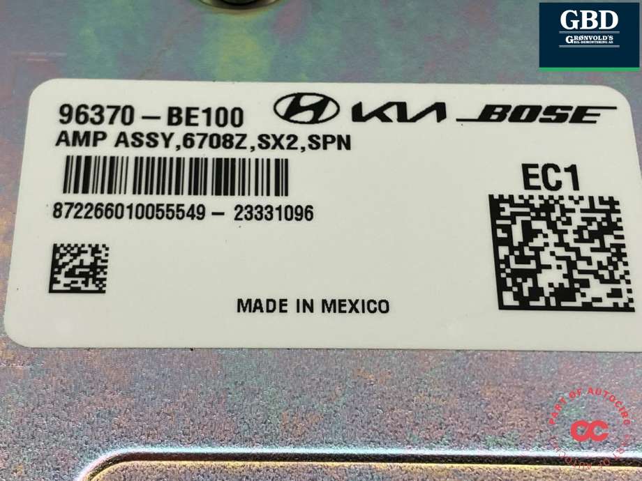 Bilstereo forsterker til Hyundai Kona 2024-->> (Type II)  (96370-BE100|)