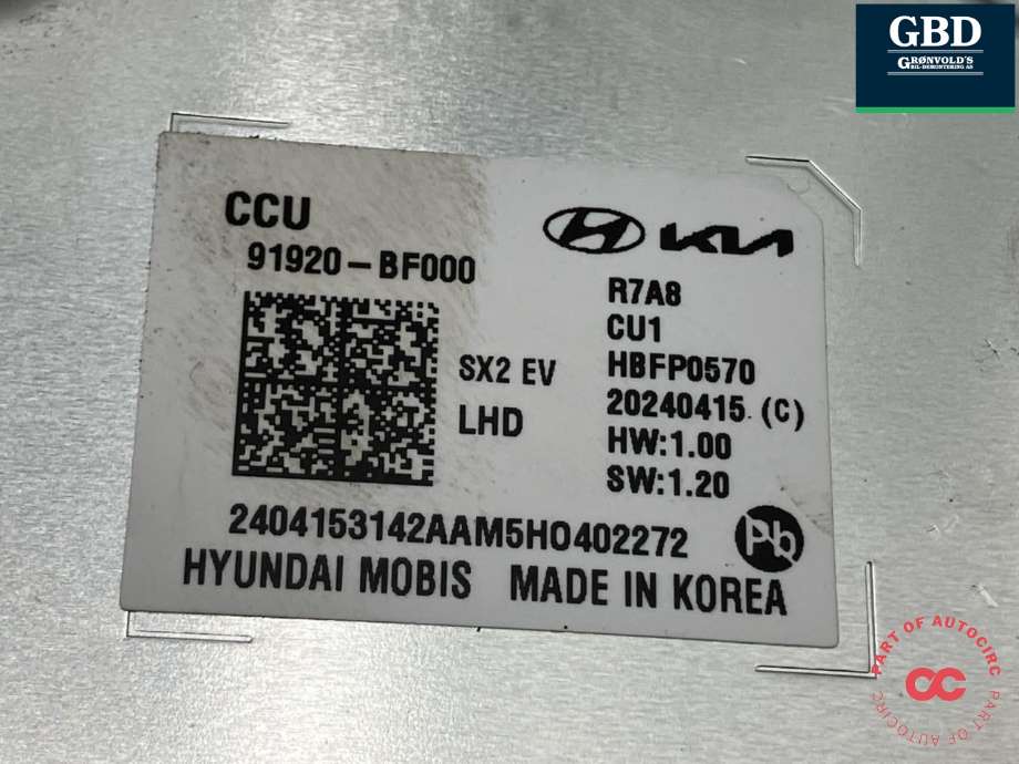 Styreenhet diverse til Hyundai Kona 2024-->> (Type II) (91920-BF000|)