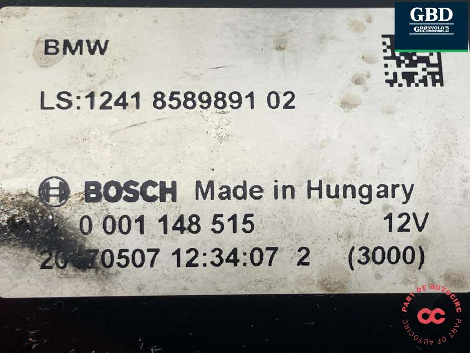 Starter til BMW 5-Serie 2017-->> (G30/G31) (G30/G31) (BOSCH|12 41 8 589 891|12 41 8 589 892|0 001 148 515)