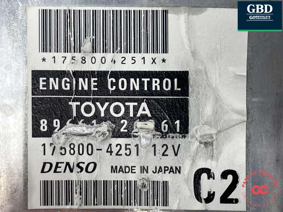 Styreenhet motor til Toyota Hiace 2007-2012 (Fase 3) (DENSO|8966126C61|89661-26C61|175800-4251)
