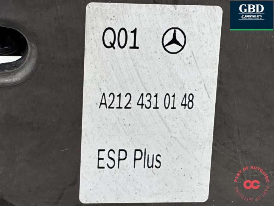 ABS sentral til Mercedes E-Klasse 2013-2016 (Fase 2) (W212) (W212) (A 212 431 02 48|A212 431 01 48|)