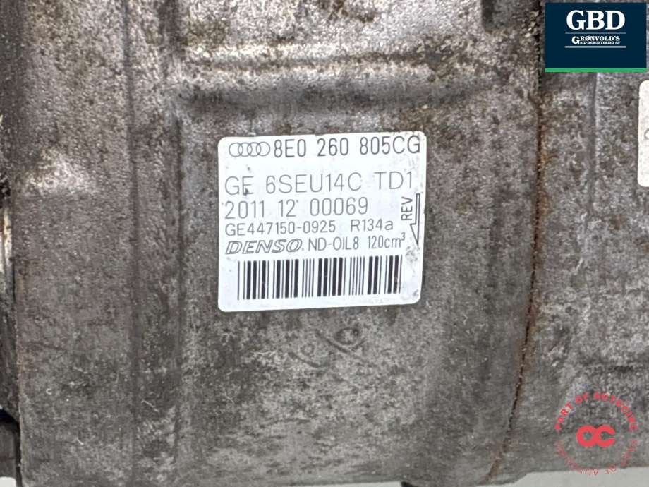 Aircondition kompressor til Audi A4 2004-2008 (Type III) (B7) (B7) (8E0 260 805 CG|)