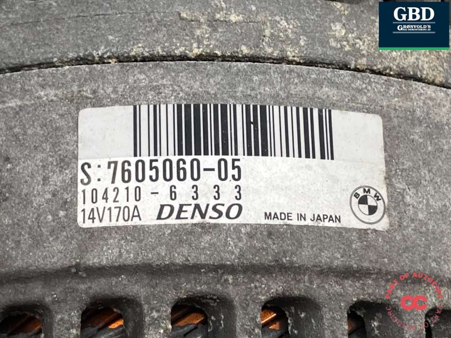 Dynamo til BMW 1-Serie 2011-2015 (Fase 1) (F20/F21) (F20/F21) (DENSO|12 31 7 605 060|)