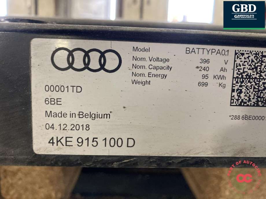 Batteripakke elbil til Audi e-tron 2018-->> (4KE 801 967|4KE 915 100 A|)