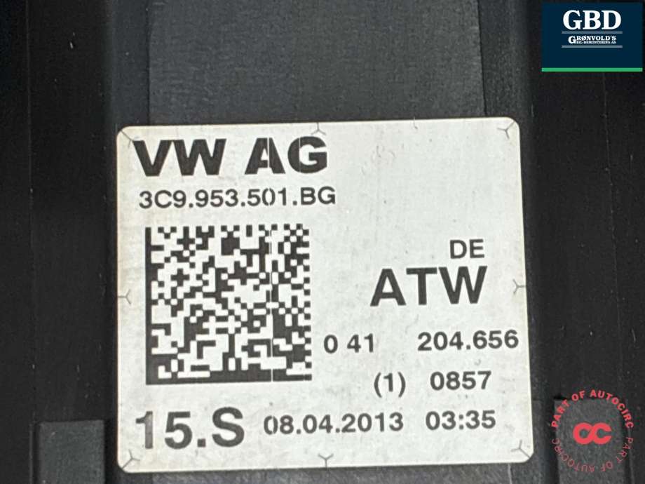 Bryter combi til VW Passat 2011-2015 (B7) (B7) (3C9 953 502 B|3C9 953 502 B 9B9|3C9953501BG)