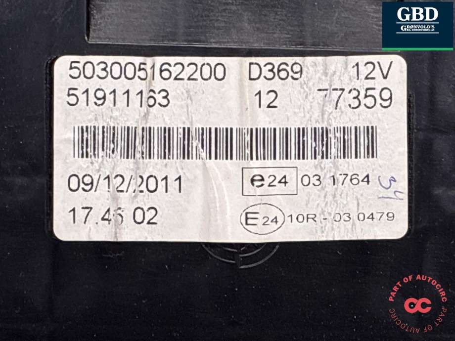 Instrumentpanel til Opel Combo D 2012-2018  (503005162200|)