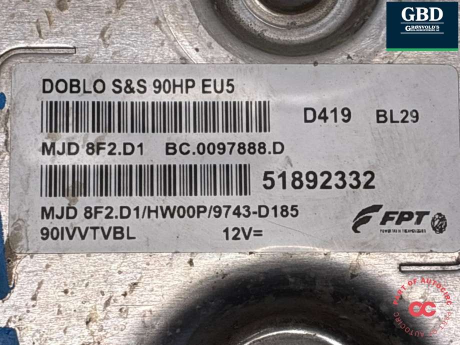 Styreenhet motor til Opel Combo D 2012-2018  (95511468|51892332|)