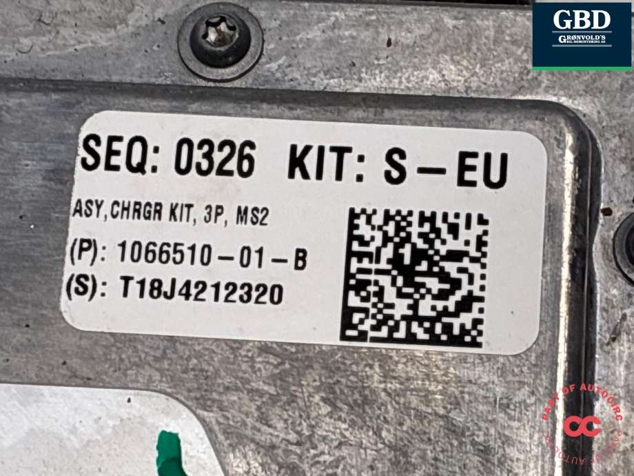 Batterilader (OBC - On Board Charger) til Tesla Model S 2016-2021 (Fase 2) (1066510-01-B|)