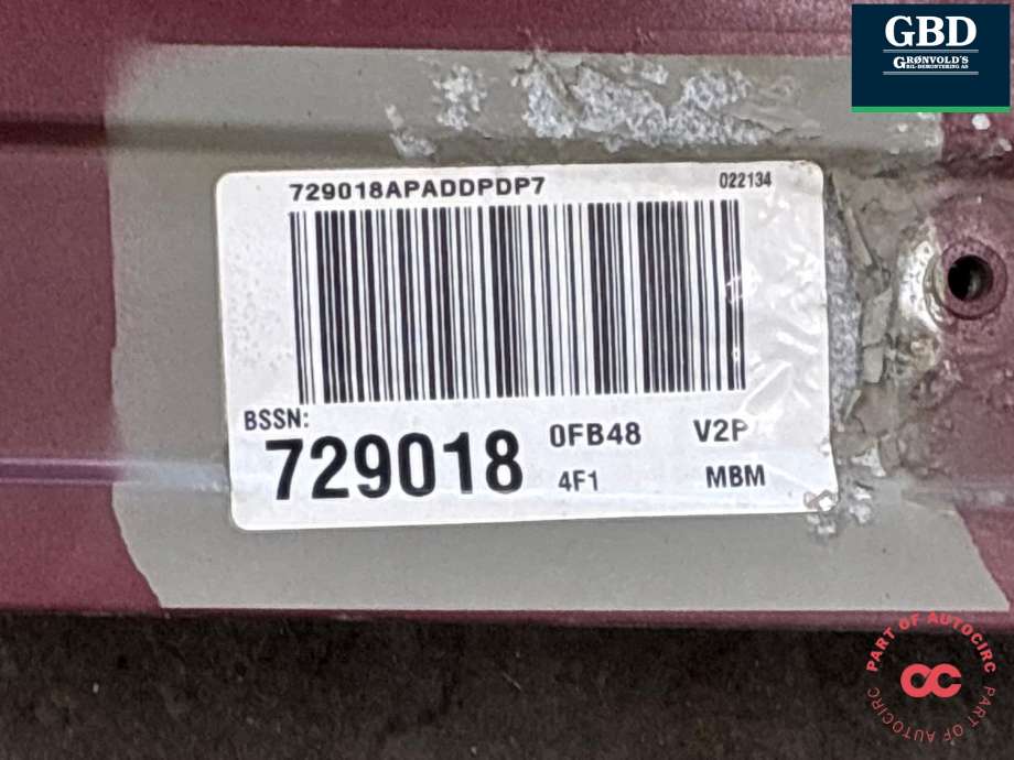 Støtfangerforsterkning foran til Opel Ampera-e 2017-->> (Type II)  (42646879|42562103|729018)